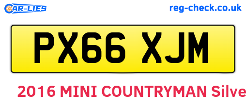 PX66XJM are the vehicle registration plates.