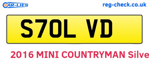 S70LVD are the vehicle registration plates.