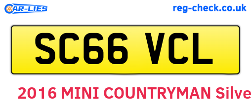 SC66VCL are the vehicle registration plates.