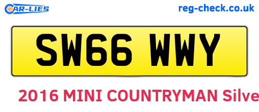 SW66WWY are the vehicle registration plates.