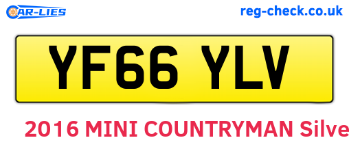 YF66YLV are the vehicle registration plates.