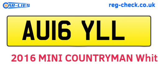 AU16YLL are the vehicle registration plates.