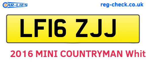LF16ZJJ are the vehicle registration plates.
