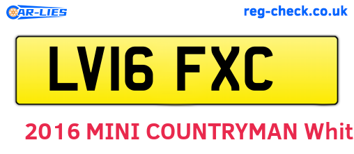 LV16FXC are the vehicle registration plates.