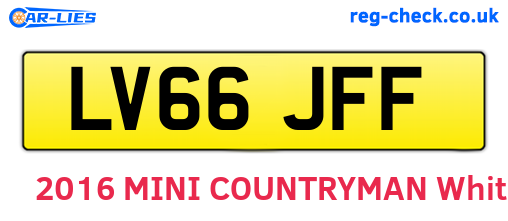 LV66JFF are the vehicle registration plates.