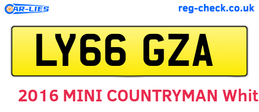 LY66GZA are the vehicle registration plates.