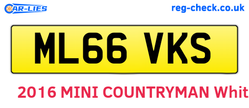 ML66VKS are the vehicle registration plates.