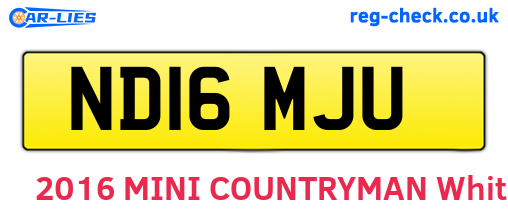ND16MJU are the vehicle registration plates.