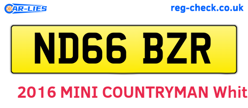 ND66BZR are the vehicle registration plates.