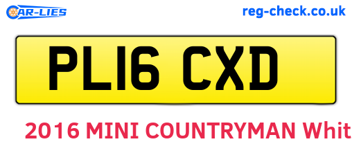 PL16CXD are the vehicle registration plates.