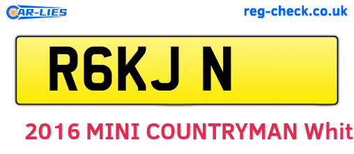 R6KJN are the vehicle registration plates.