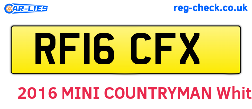 RF16CFX are the vehicle registration plates.