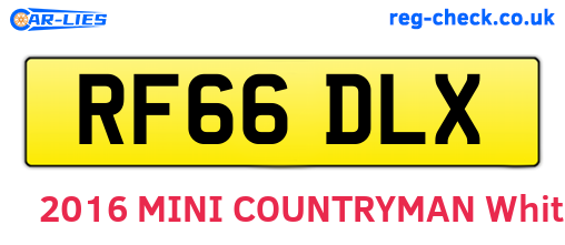 RF66DLX are the vehicle registration plates.