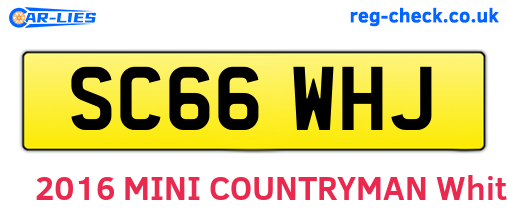 SC66WHJ are the vehicle registration plates.
