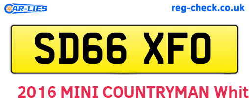 SD66XFO are the vehicle registration plates.