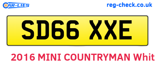 SD66XXE are the vehicle registration plates.