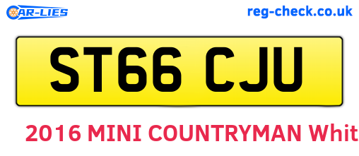 ST66CJU are the vehicle registration plates.