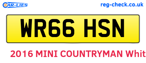 WR66HSN are the vehicle registration plates.