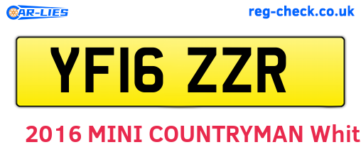 YF16ZZR are the vehicle registration plates.