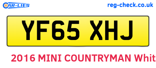 YF65XHJ are the vehicle registration plates.
