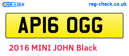 AP16OGG are the vehicle registration plates.