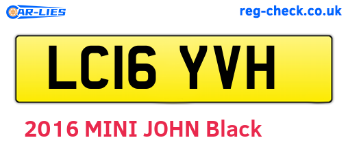 LC16YVH are the vehicle registration plates.