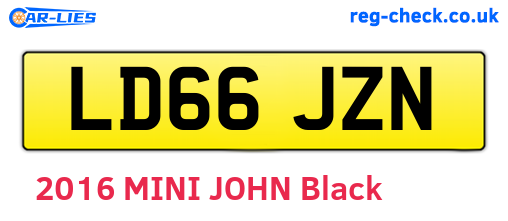 LD66JZN are the vehicle registration plates.