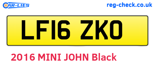 LF16ZKO are the vehicle registration plates.
