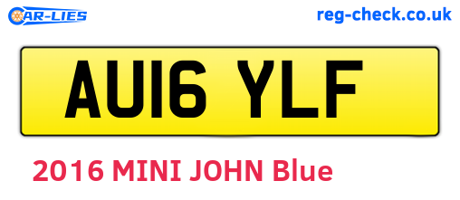 AU16YLF are the vehicle registration plates.