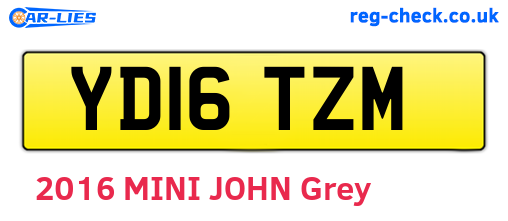 YD16TZM are the vehicle registration plates.
