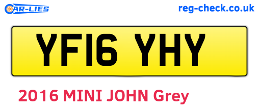 YF16YHY are the vehicle registration plates.