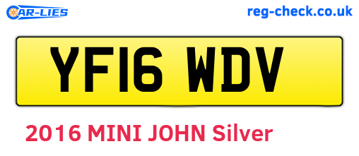 YF16WDV are the vehicle registration plates.