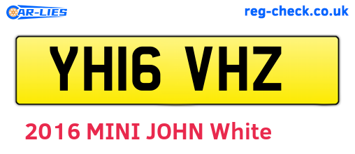 YH16VHZ are the vehicle registration plates.