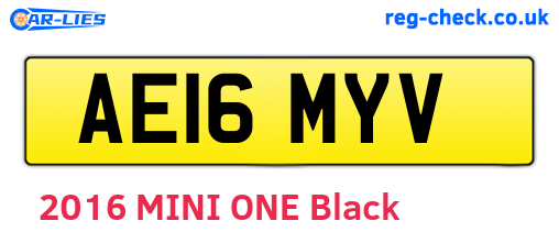 AE16MYV are the vehicle registration plates.