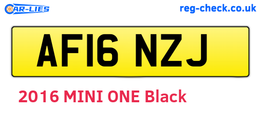 AF16NZJ are the vehicle registration plates.