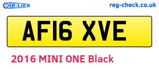 AF16XVE are the vehicle registration plates.