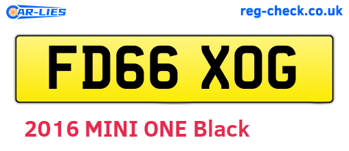 FD66XOG are the vehicle registration plates.