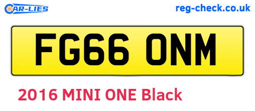 FG66ONM are the vehicle registration plates.