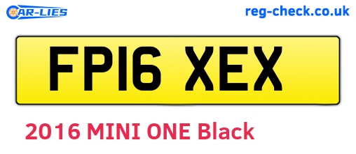 FP16XEX are the vehicle registration plates.