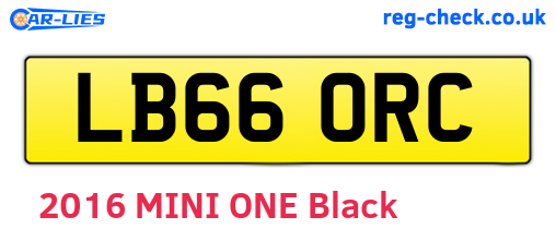 LB66ORC are the vehicle registration plates.