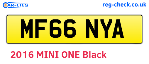 MF66NYA are the vehicle registration plates.
