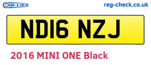 ND16NZJ are the vehicle registration plates.