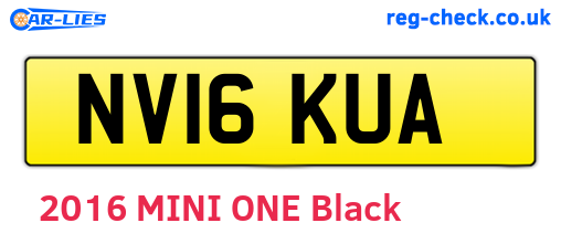 NV16KUA are the vehicle registration plates.