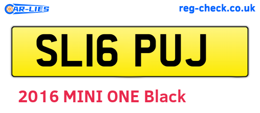 SL16PUJ are the vehicle registration plates.