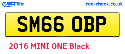 SM66OBP are the vehicle registration plates.