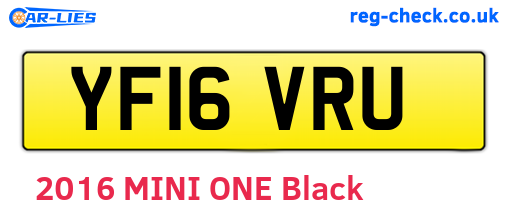 YF16VRU are the vehicle registration plates.