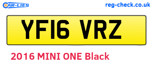YF16VRZ are the vehicle registration plates.