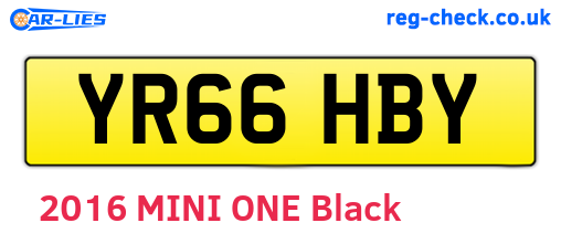 YR66HBY are the vehicle registration plates.