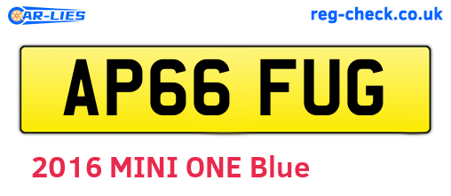 AP66FUG are the vehicle registration plates.