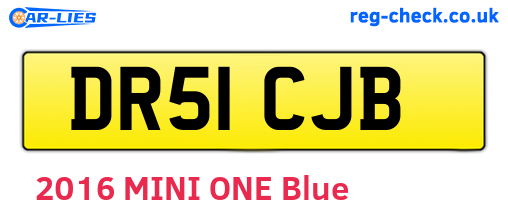 DR51CJB are the vehicle registration plates.